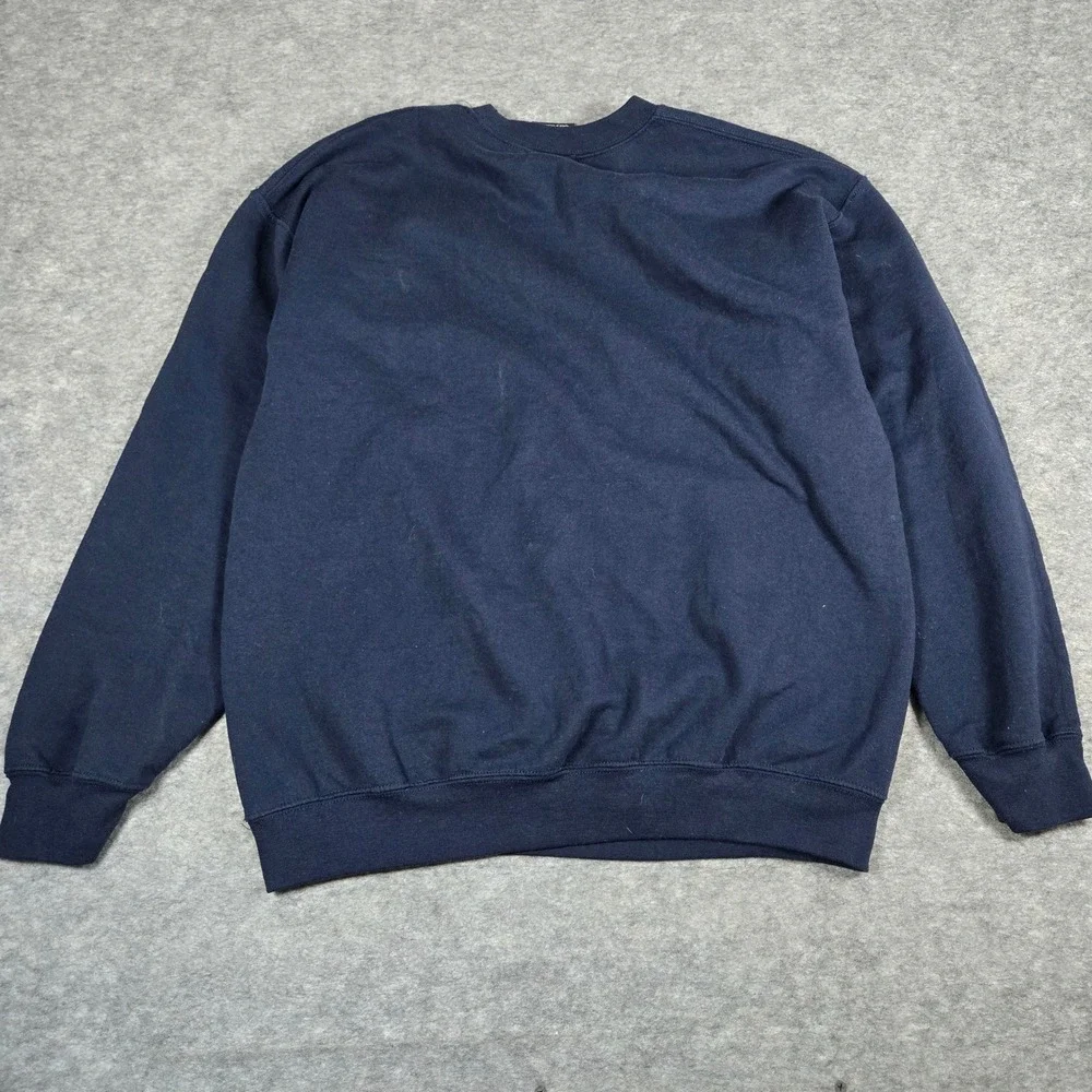 VTG Thrasher Mens Navy Blue Magazine Graphic Pullover Sweatshirt Large